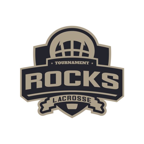Rocks Tournament Lacrosse Logo Template Miniatura